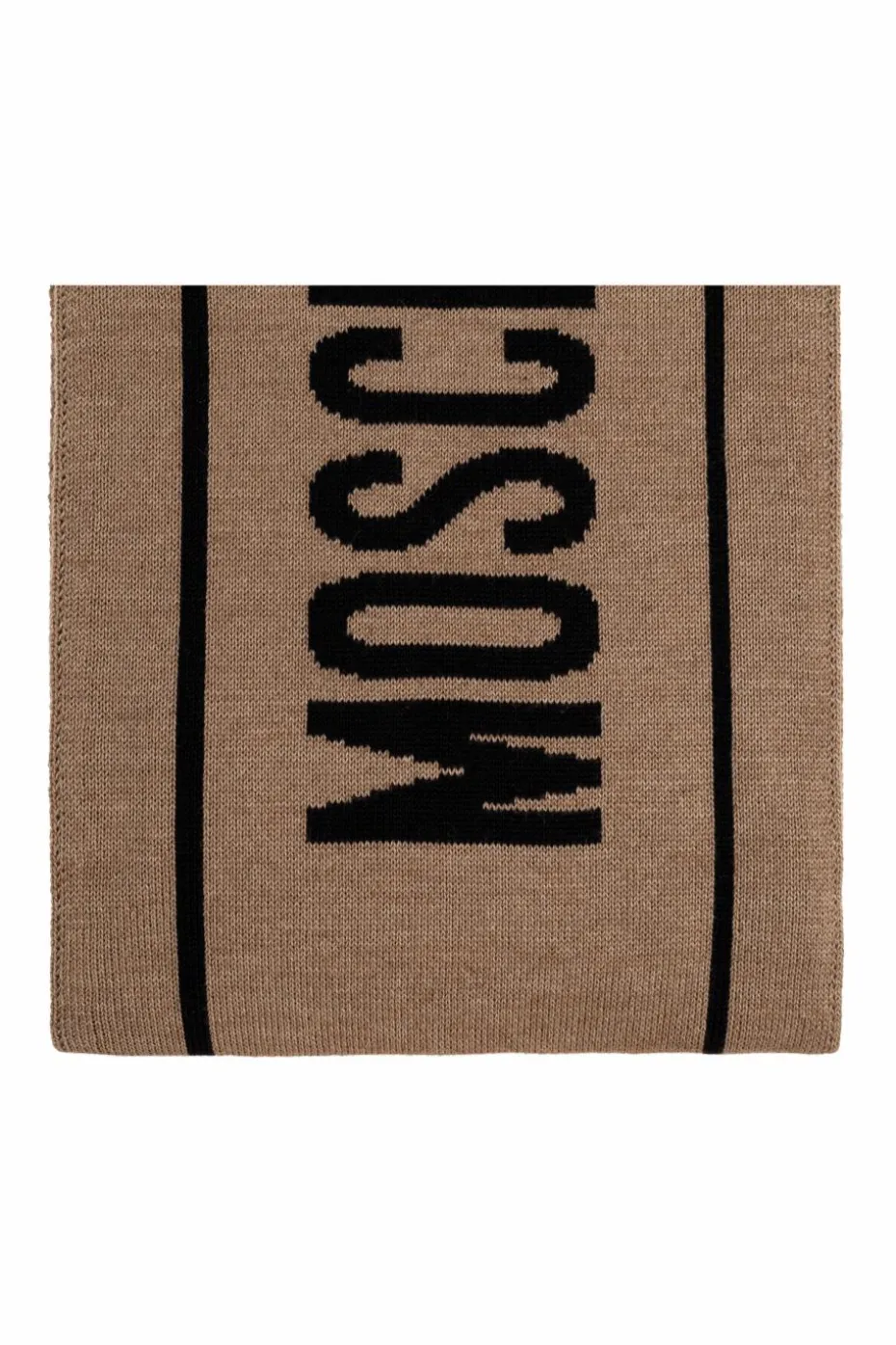 Moschino beżowy Szal z logo