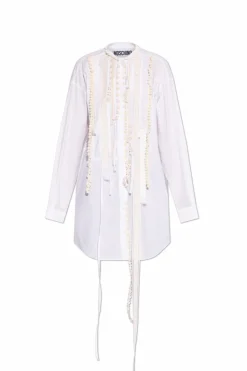 Moschino BIAŁY Bawełniana koszula