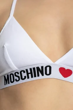 Moschino BIAŁY Biustonosz z logo