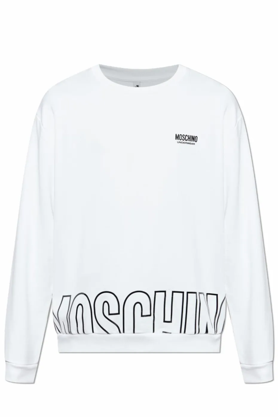 Moschino BIAŁY Bluza z kolekcji `Underwear`