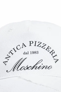 Moschino BIAŁY Czapka z daszkiem