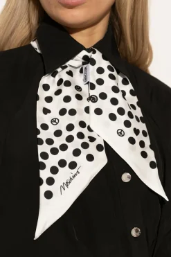 Moschino BIAŁY Jedwabna apaszka