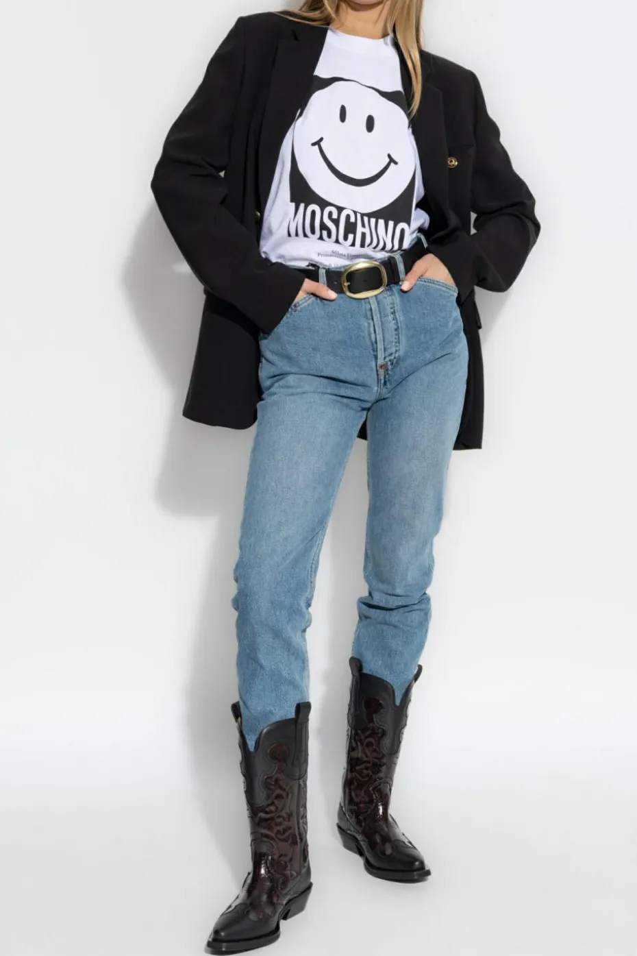 Moschino BIAŁY Moschino x Smiley