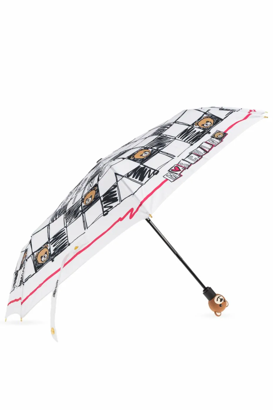 Moschino BIAŁY Składany parasol