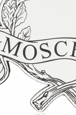 Moschino BIAŁY Skórzany brelok