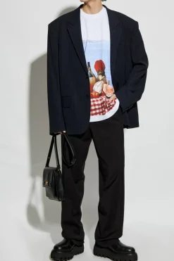 Moschino BIAŁY T-shirt z nadrukiem