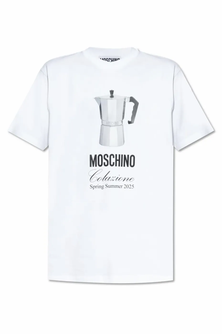 Moschino BIAŁY T-shirt z nadrukiem