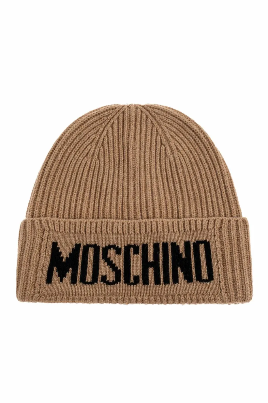 Moschino BRĄZOWY Czapka z logo