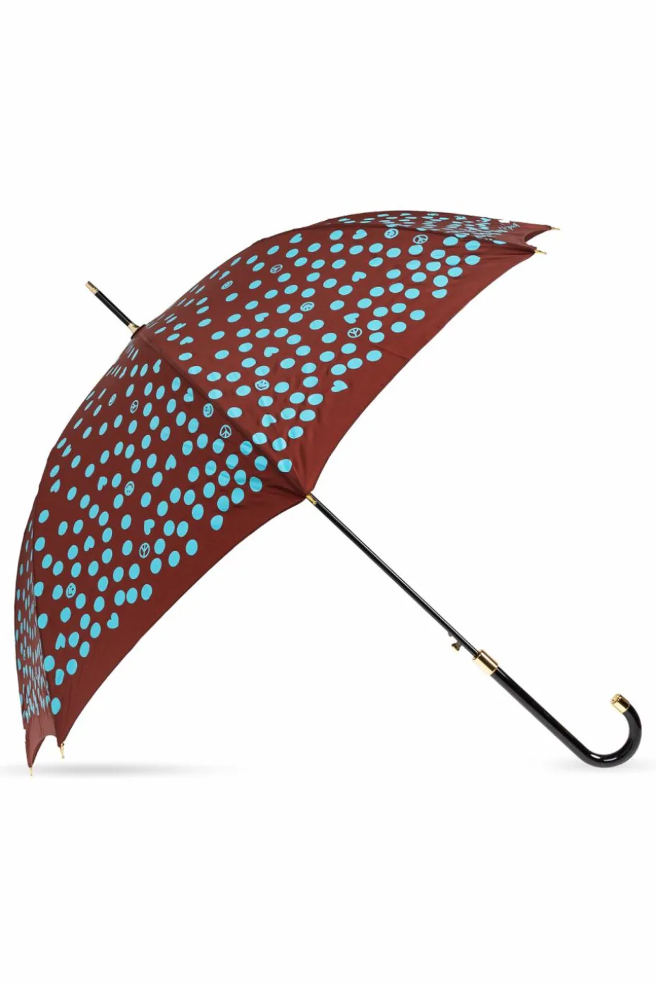 Moschino BRĄZOWY Parasol ze wzorem