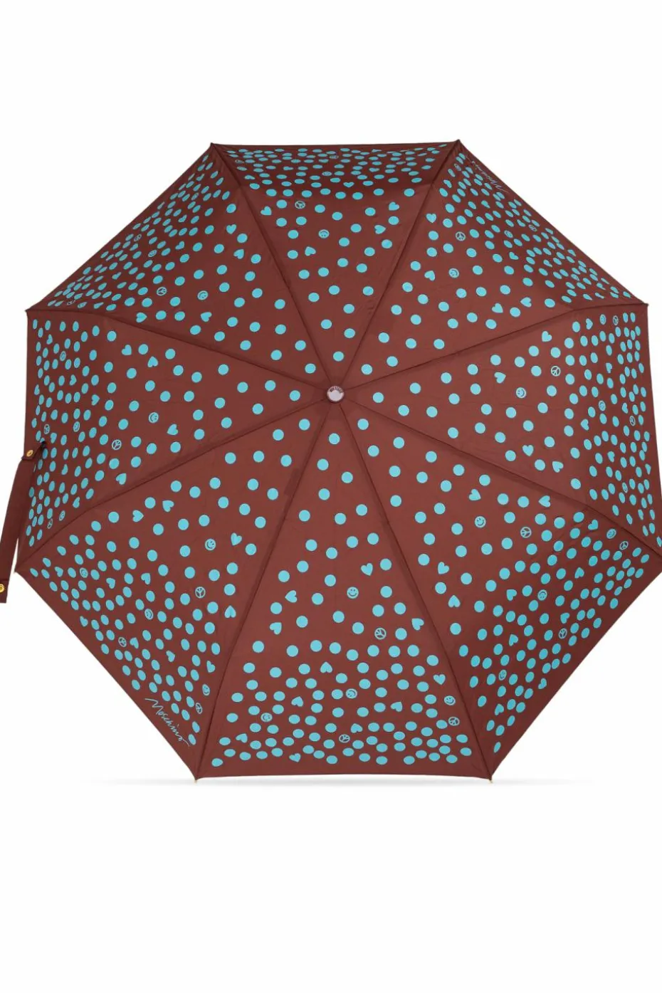 Moschino BRĄZOWY Składany parasol