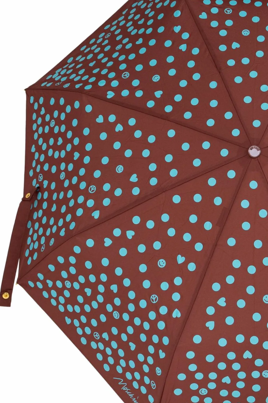Moschino BRĄZOWY Składany parasol