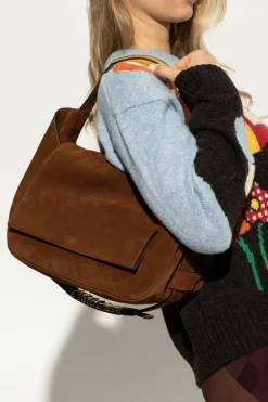 Moschino BRĄZOWY Torba do ręki