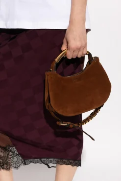 Moschino BRĄZOWY Torba do ręki