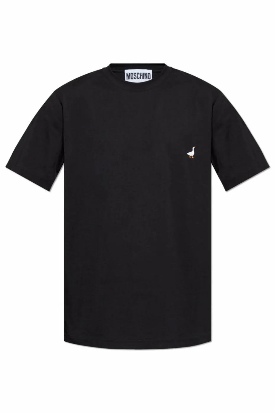Moschino CZARNY Bawełniany t-shirt z logo