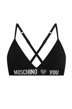 Moschino CZARNY Biustonosz z logo