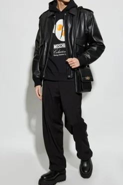 Moschino CZARNY Bluza z kapturem
