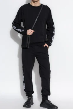 Moschino CZARNY Bluza z logo z kolekcji `Underwear`