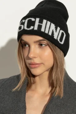 Moschino CZARNY Czapka z logo