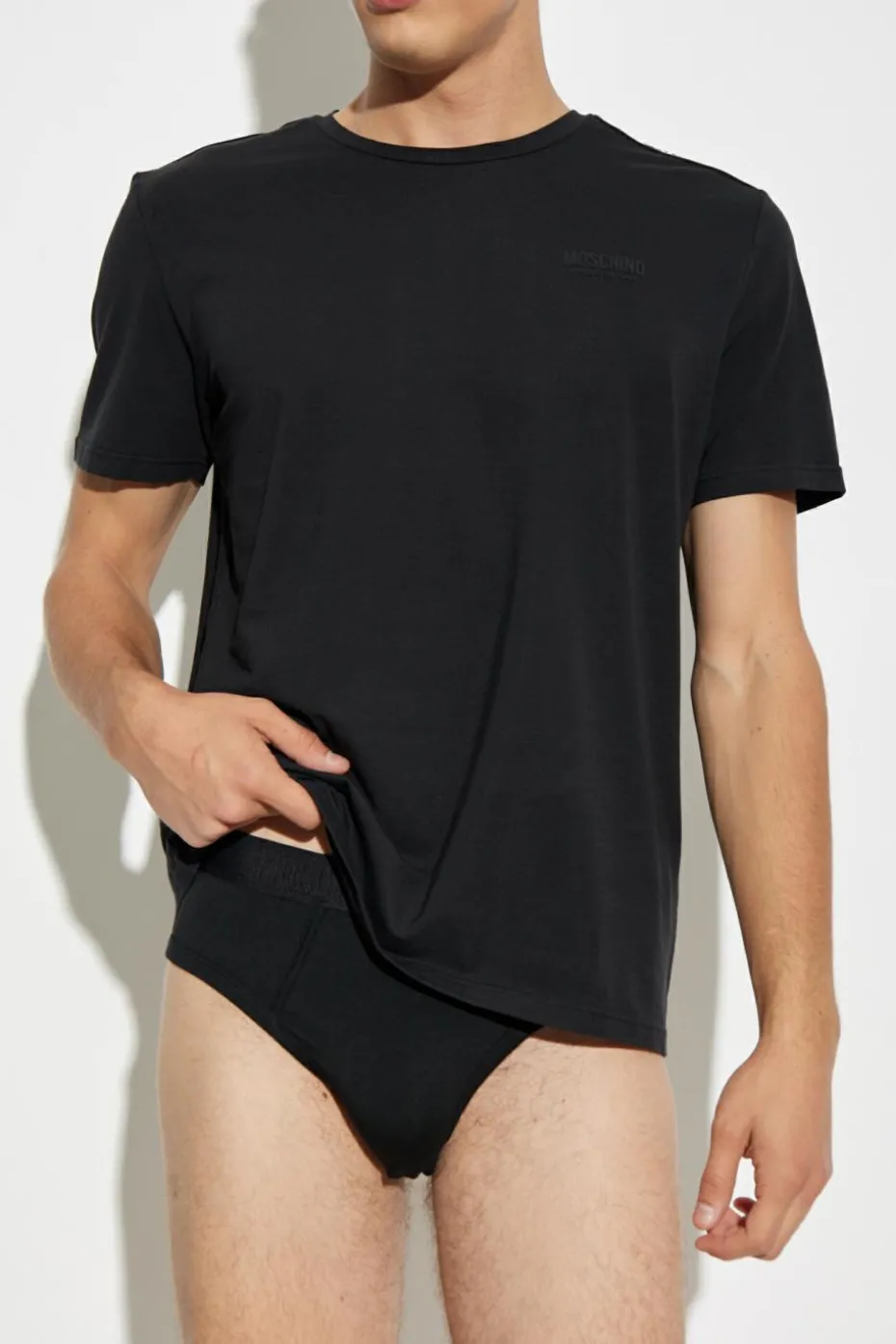 Moschino CZARNY Dwupak t-shirtów z kolekcji ‘Underwear’