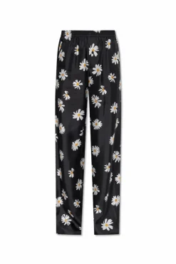 Moschino CZARNY Jedwabne spodnie