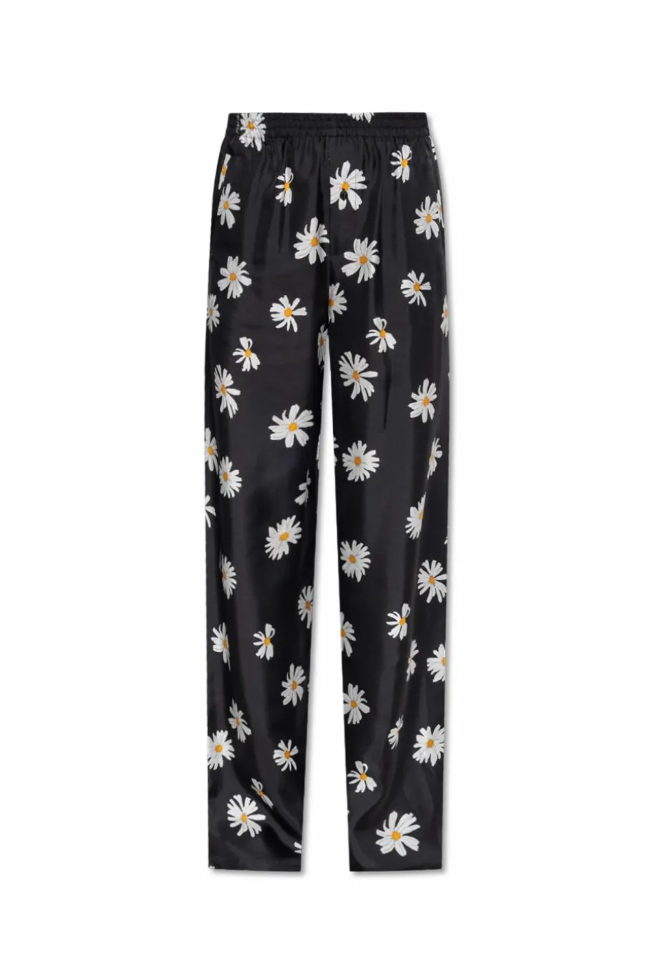 Moschino CZARNY Jedwabne spodnie