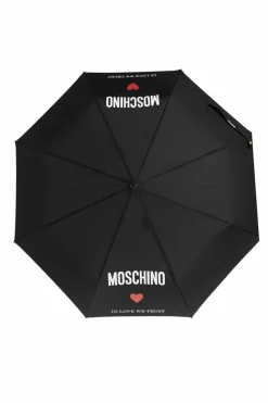 Moschino CZARNY Parasol z logo