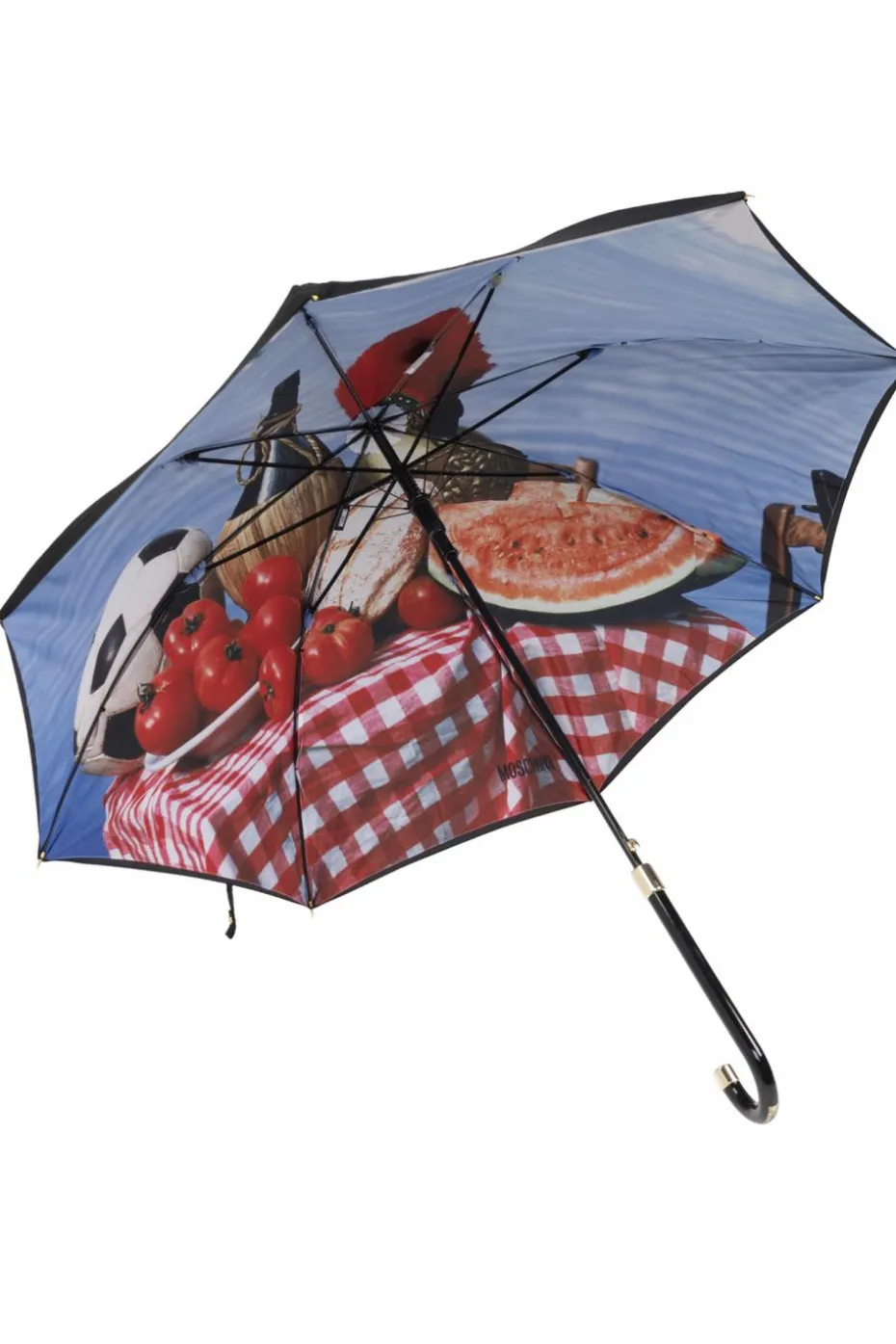 Moschino CZARNY Parasol z logo