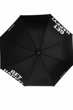 Moschino CZARNY Parasol ze wzorem