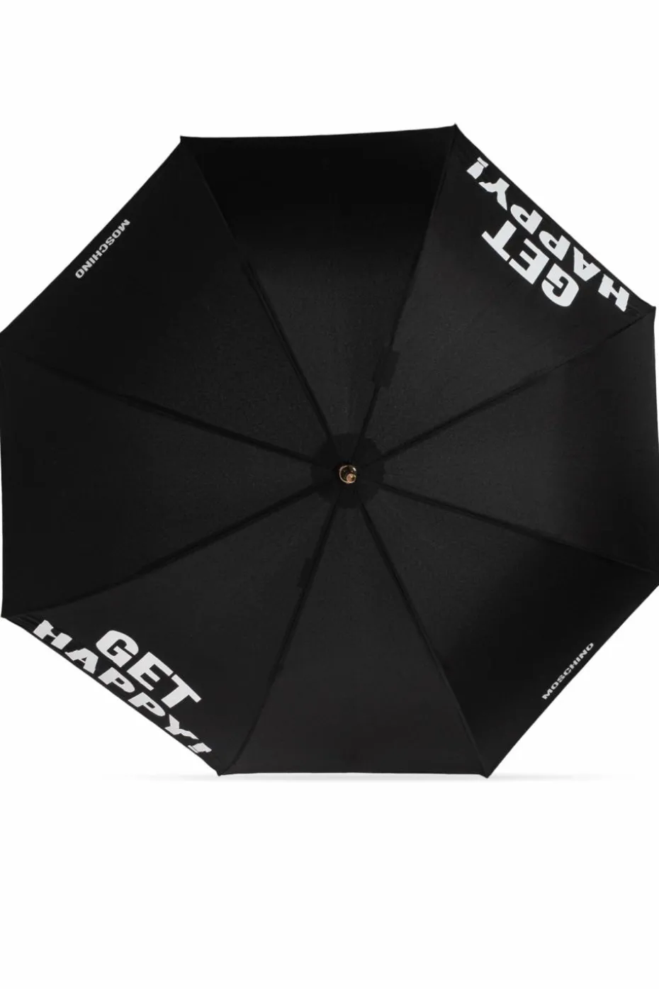 Moschino CZARNY Parasol ze wzorem