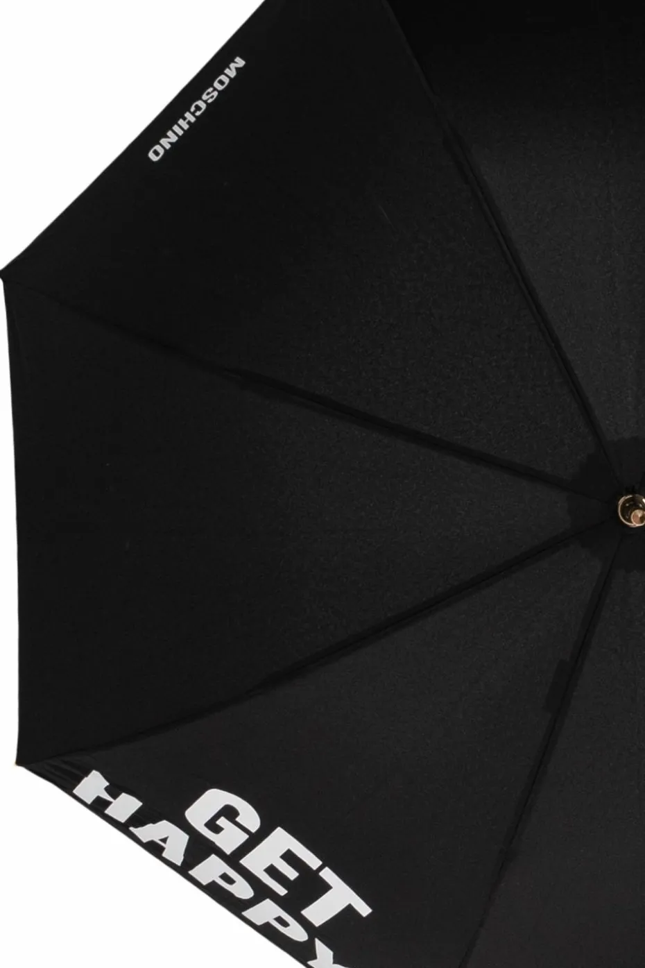 Moschino CZARNY Parasol ze wzorem