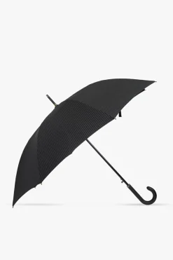 Moschino CZARNY Parasol ze wzorem w pasy