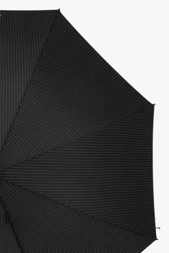 Moschino CZARNY Parasol ze wzorem w pasy