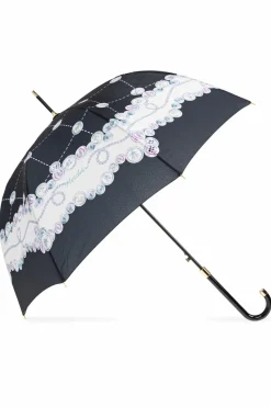 Moschino CZARNY Parasol z logo
