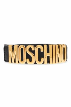 Moschino CZARNY Pasek z logo