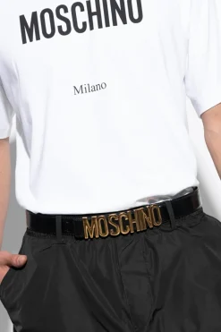 Moschino CZARNY Pasek z logo