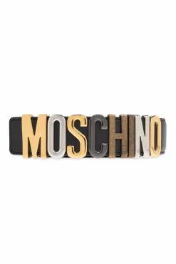 Moschino CZARNY Pasek z logo