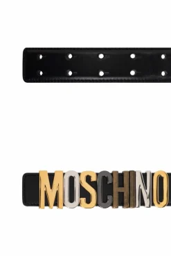 Moschino CZARNY Pasek z logo