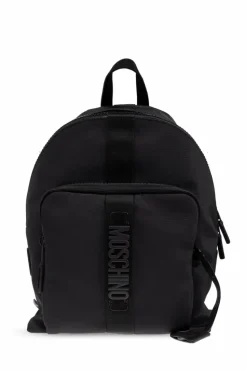 Moschino CZARNY Plecak z logo