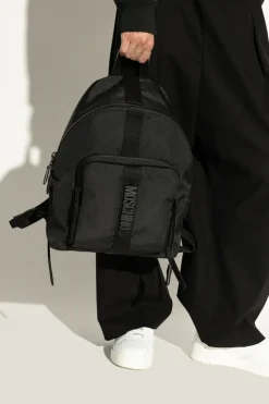 Moschino CZARNY Plecak z logo