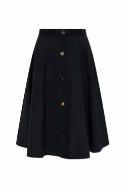 Moschino CZARNY Rozkloszowana spódnica