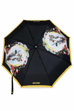 Moschino CZARNY Składany parasol