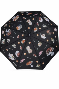 Moschino CZARNY Składany parasol
