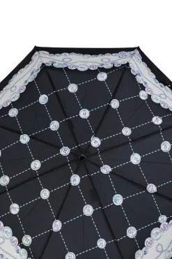 Moschino CZARNY Składany parasol z logo