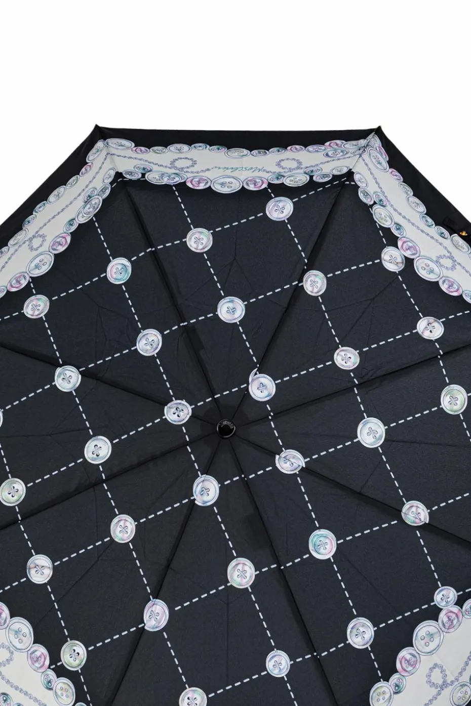Moschino CZARNY Składany parasol z logo