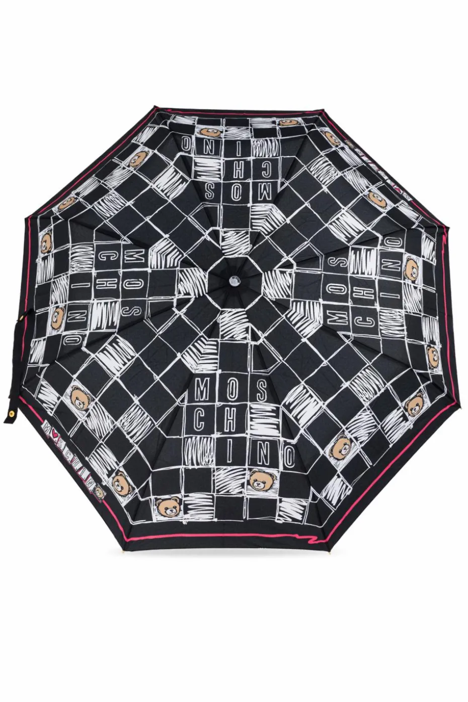 Moschino CZARNY Składany parasol