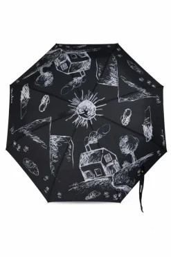 Moschino CZARNY Składany parasol