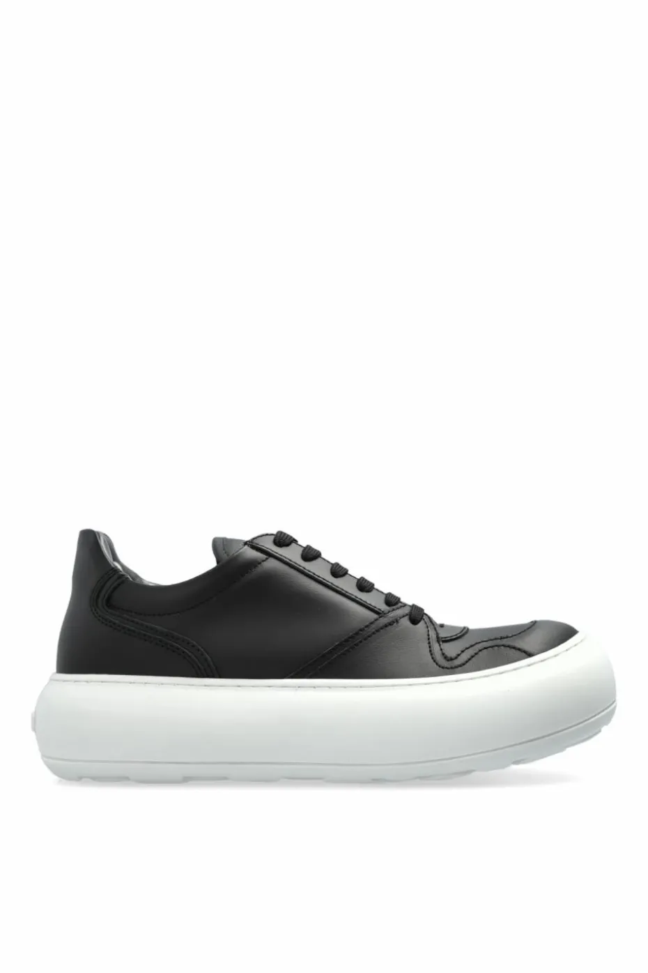 Moschino CZARNY Skórzane buty sportowe