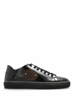 Moschino CZARNY Skórzane buty sportowe
