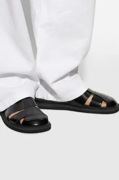 Moschino CZARNY Skórzane buty