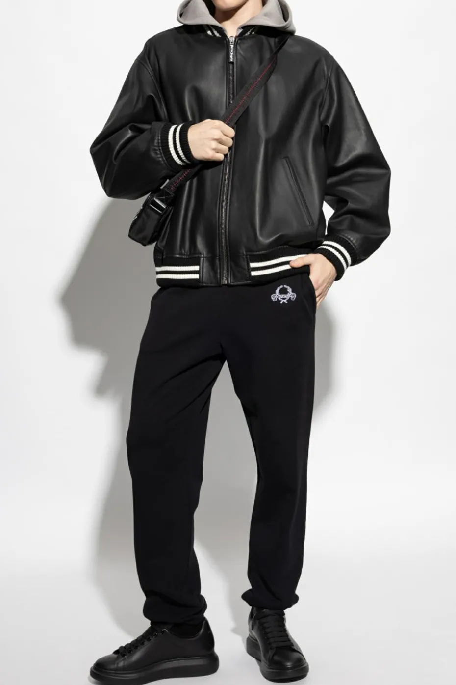 Moschino CZARNY Spodnie dresowe
